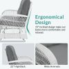 2 Piece White PE Wicker Glider Loveseat Bench with Grey Cushion and Coffee Table