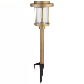 4-Pack - Outdoor Solar LED Light Set - Weather-Resistant Path Yard Lighting (Color: Gold)