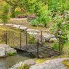 Outdoor Vintage Arch 6-ft Garden Bridge with Side-Rails
