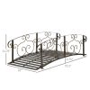 Outdoor Vintage Arch 6-ft Garden Bridge with Side-Rails