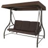 3-Person Outdoor Porch Patio Swing with Canopy