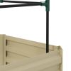 Galvanized Open Bottom Raised Garden Bed Planter with Tomato Cage Trellis