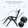Zero Gravity Adjustable Lounge Chair Removable Cushion Cup Holder Tray