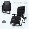 Zero Gravity Adjustable Lounge Chair Removable Cushion Cup Holder Tray