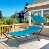 Outdoor Hammock Style Chaise Lounge Chair Cot with Canopy and Storage Bag
