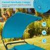 Outdoor Hammock Style Chaise Lounge Chair Cot with Canopy and Storage Bag
