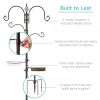 Complete Bird Feeder Set with Metal Stand Suet Water Bowl Tube and Tray