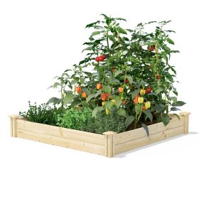 Wood Raised Garden Bed - Made in USA (Option: Pine, size: 4 Ft X 4 Ft)