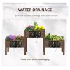 3 Wooden Elevated Planter Raised Garden Beds