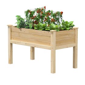Farmhouse Cedar Elevated Victory Garden Bed - Made in USA (size: 24-In X 48-In X 31-In)