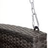 Wicker Porch Swing 7ft Hanging Chain with Padded Cushion