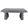 Outdoor Fiber-Clay Garden Bench with Stone Finish