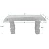Outdoor Fiber-Clay Garden Bench with Stone Finish