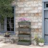 4 Tier Vertical Wooden Planter Box Raised Bed