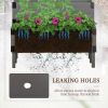 2 Tier Self Draining Wood Raised Garden Bed Planter Box with Trellis