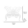 Modern Outdoor Butterfly Garden Bench