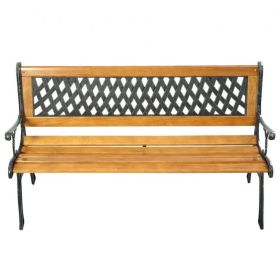 Outdoor Patio Park Cast Iron Garden Porch Chair Bench (Option: Farmhome)