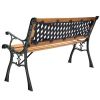 Outdoor Patio Park Cast Iron Garden Porch Chair Bench