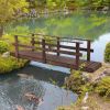 Outdoor Wooden Garden Bridge with Hand Rails