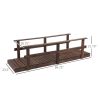 Outdoor Wooden Garden Bridge with Hand Rails