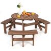 Wooden Picnic Table Umbrella Hole