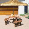 Wooden Picnic Table Umbrella Hole