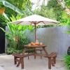 Wooden Picnic Table Umbrella Hole