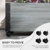Wood Raised Garden Bed Planter on Wheels with Trellis