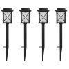 4-Pack - Solar LED Light Set - Outdoor Path Yard Lighting