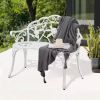 Outdoor Patio Garden Bench with Backrest