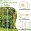 2-Pack - Galvanized Steel Garden Trellis in White Metal Outdoor Finish