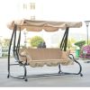 Outdoor 3-Person Canopy Swing for Porch Patio or Deck
